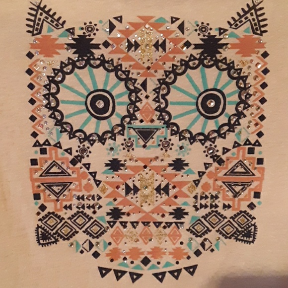 Knit works girls size large owl shirt - Picture 2 of 8